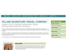Tablet Screenshot of pillowadventuretravel.com